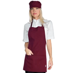 Delantal con peto Isacco Brooklyn 087683, Oporto, vista con modelo