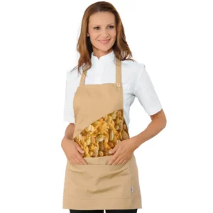 Delantal con peto Isacco Lollipop 087728, Bread, vista con modelo