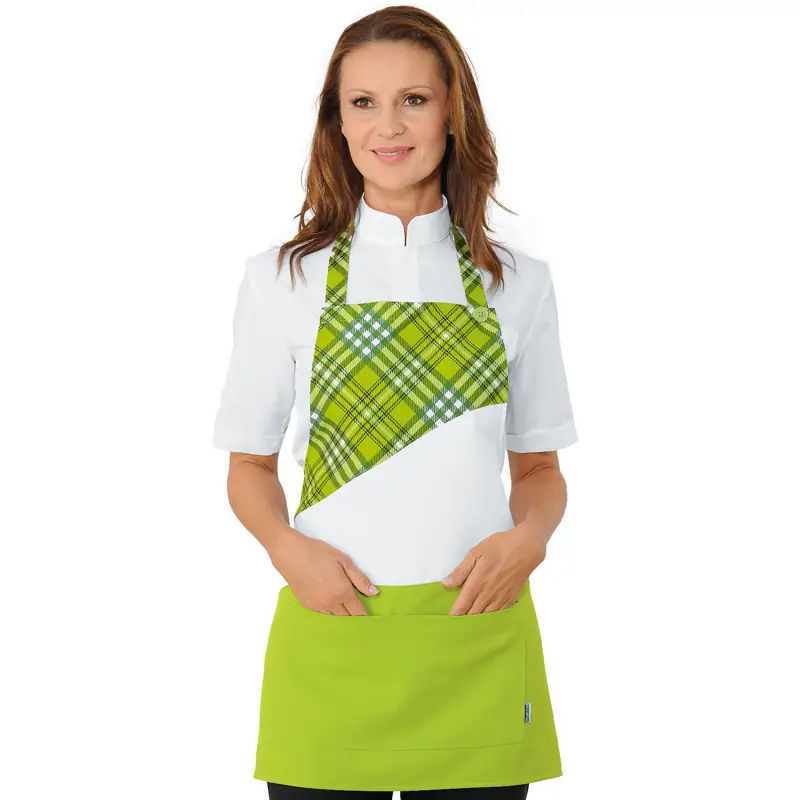Delantal con peto Isacco Lollipop 087766 1 Delantal con peto Isacco Lollipop 087766, Tartan 426, vista con modelo