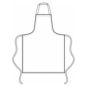 Delantal con peto Isacco Anversa 087931, Best 01, esquema de vista frontal