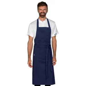 Delantal con peto Isacco Bombay Extra Large 087982, Blu, vista frontal con modelo