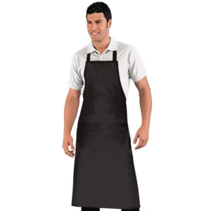 Delantal con peto Isacco 087991, Negro, vista con modelo