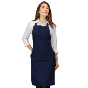 Delantal con peto Isacco Champagne 088002, Marino, vista con modelo