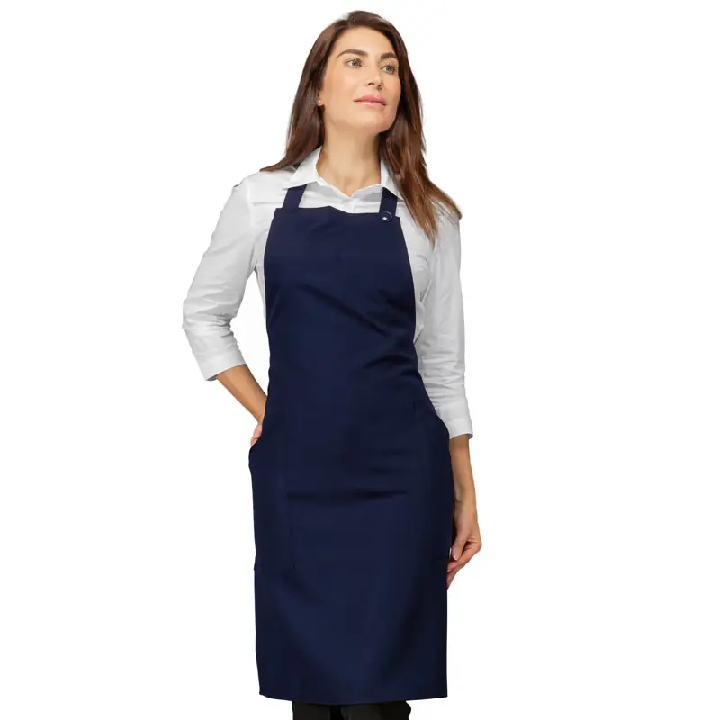 Delantal con peto Isacco Champagne 088002 1 Delantal con peto Isacco Champagne 088002, Marino, vista con modelo