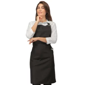 Delantal con peto Isacco Champagne 088101, Negro, vista con modelo