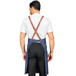 Delantal con peto Isacco Mexico 088677, Jeans, vista trasera con modelo