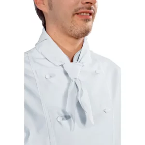 Pañuelo de cuello Isacco 089000, Blanco, vista con modelo