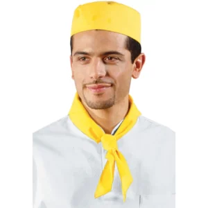 Pañuelo de cuello Isacco 089014, Amarillo, vista con modelo