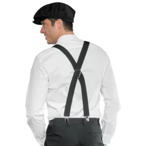 Tirantes Isacco 102101, Negro, vista trasera con modelo