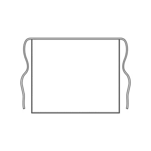 Delantal envolvente Isacco Doc 114000, Blanco, esquema de vista frontal