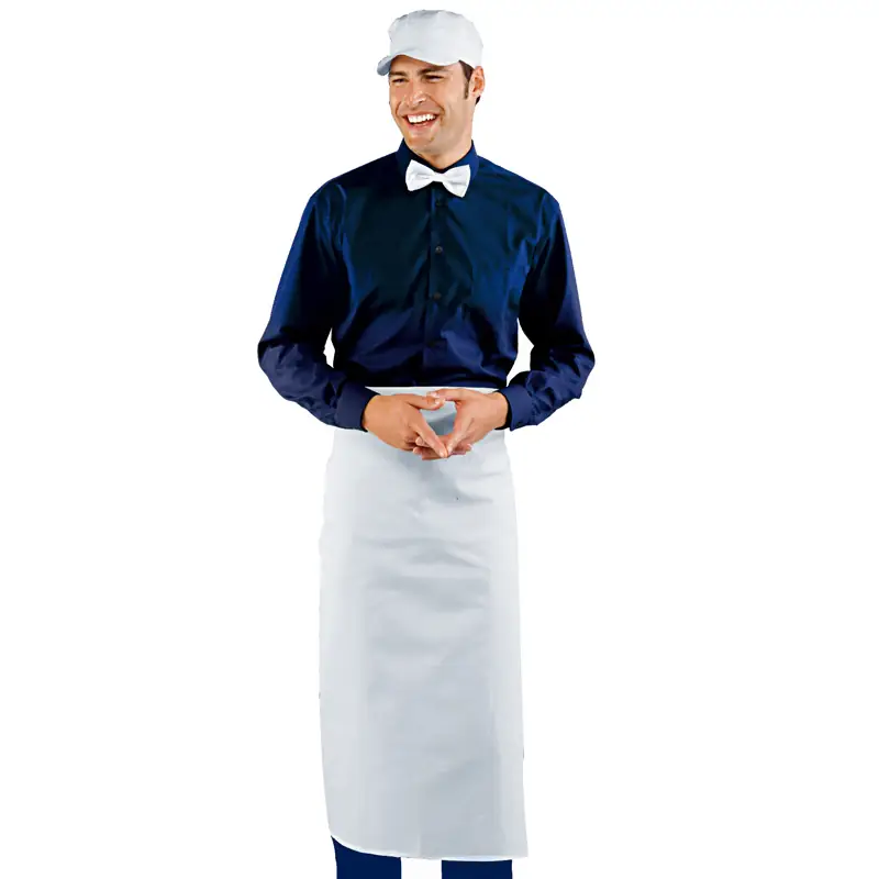 Delantal envolvente Isacco Doc 114000 1 Delantal envolvente Isacco Doc 114000, Blanco, vista con modelo