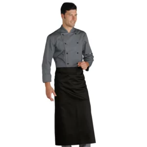Delantal envolvente Isacco Doc 114001, Negro, vista con modelo