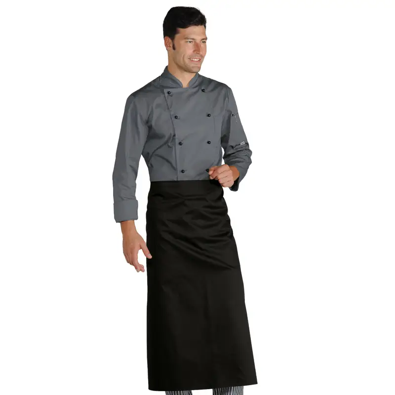 Delantal envolvente Isacco Doc 114001 1 Delantal envolvente Isacco Doc 114001, Negro, vista con modelo