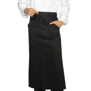 Delantal Isacco Versailles con abertura 114291, Negro, vista con modelo