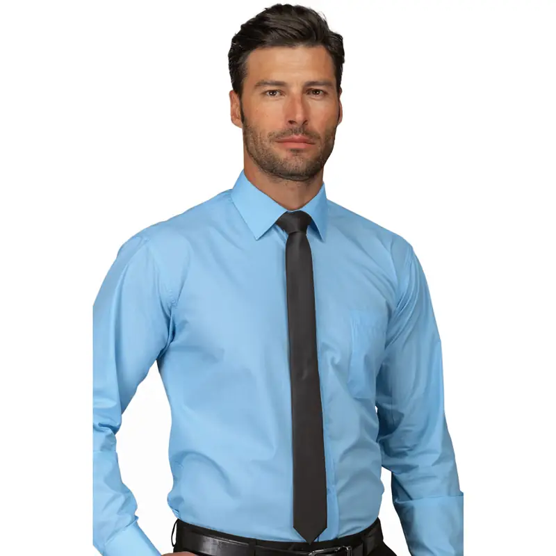 Corbata estrecha Isacco 115001 4 Corbata Isacco 115001, Negro, vista alternativa con modelo