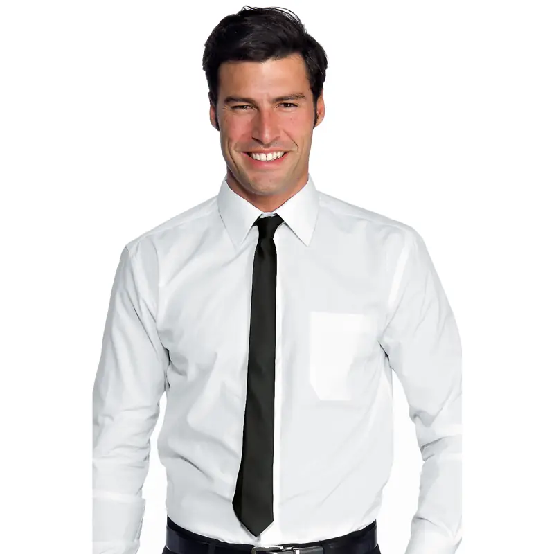 Corbata estrecha Isacco 115001 1 Corbata Isacco 115001, Negro, vista alternativa con modelo