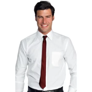 Corbata Isacco 115003, Burdeos, vista alternativa con modelo