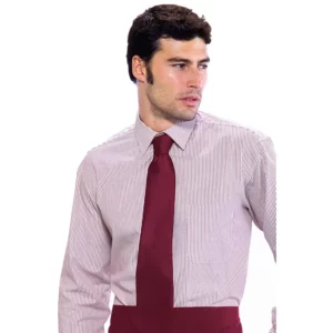 Corbata Isacco 115103, Burdeos, vista alternativa con modelo