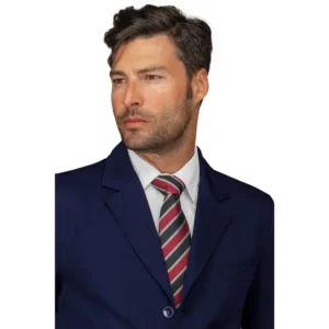 Corbata Isacco 115120, Gris/Burdeos/Blu, vista alternativa con modelo