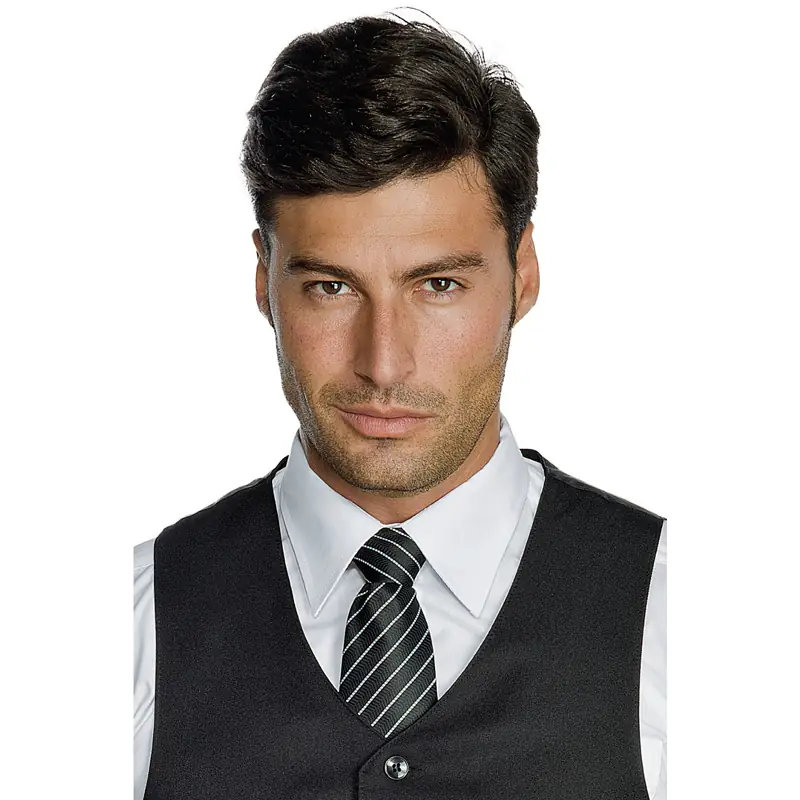 Corbata Regimental Isacco 115121 2 Corbata Isacco 115121, Negro, vista alternativa con modelo