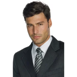 Corbata Isacco 115131, Gris, vista alternativa con modelo