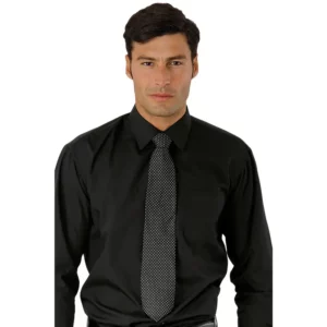 Corbata Isacco 115221, Negro, vista alternativa con modelo