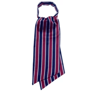 Foulard Ascot Isacco 115320, Regimental gris/Burdeos/Blu, vista frontal del producto