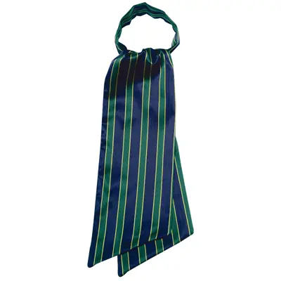 Foulard Ascot Isacco 115324 1 Foulard Ascot Isacco 115324, Regimental verde, vista frontal del producto