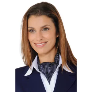 Foulard Ascot Isacco 115332, Blu, vista alternativa con modelo