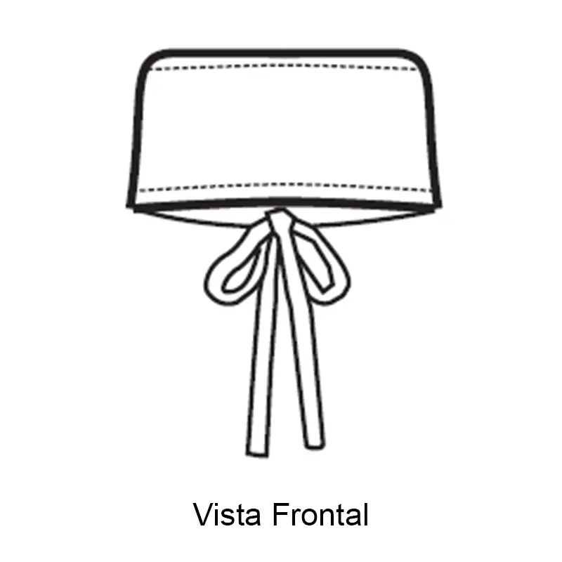Bandana Isacco Avana 123900 3 Bandana Isacco Avana 123900, Blanco, esquema de vista frontal