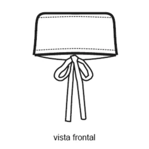 Bandana Isacco Avana 123901, Negro, esquema de vista frontal