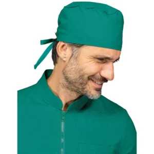 Bandana Isacco Avana 123904, Verde, segunda vista con modelo