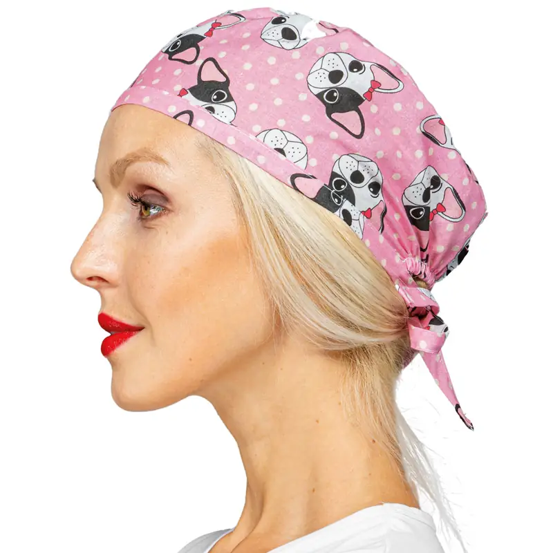 Bandana Isacco Avana 123923 1 Bandana Isacco Avana 123923, Dog rosa, vista lateral con modelo