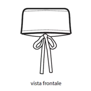 Bandana Isacco Avana 123926, Mela, esquema de vista frontal