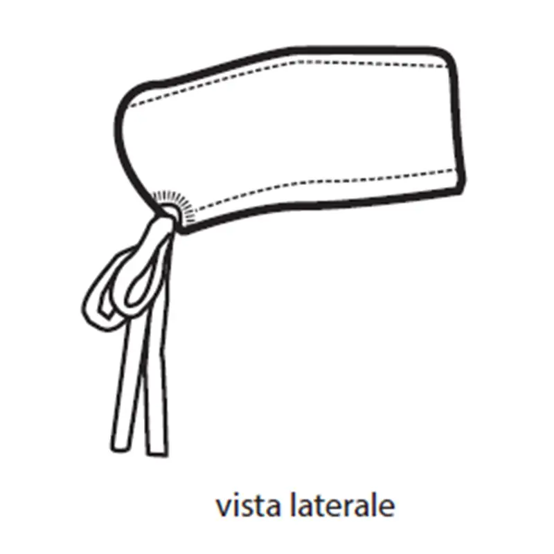 Bandana Isacco Avana 123932 3 Bandana Isacco Avana 123932, Smile, esquema de vista lateral