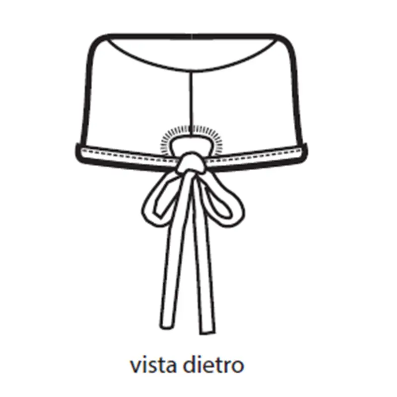 Bandana Isacco Avana 123932 4 Bandana Isacco Avana 123932, Smile, esquema de vista trasera
