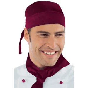 Bandana Isacco 124003, Burdeos, vista con modelo
