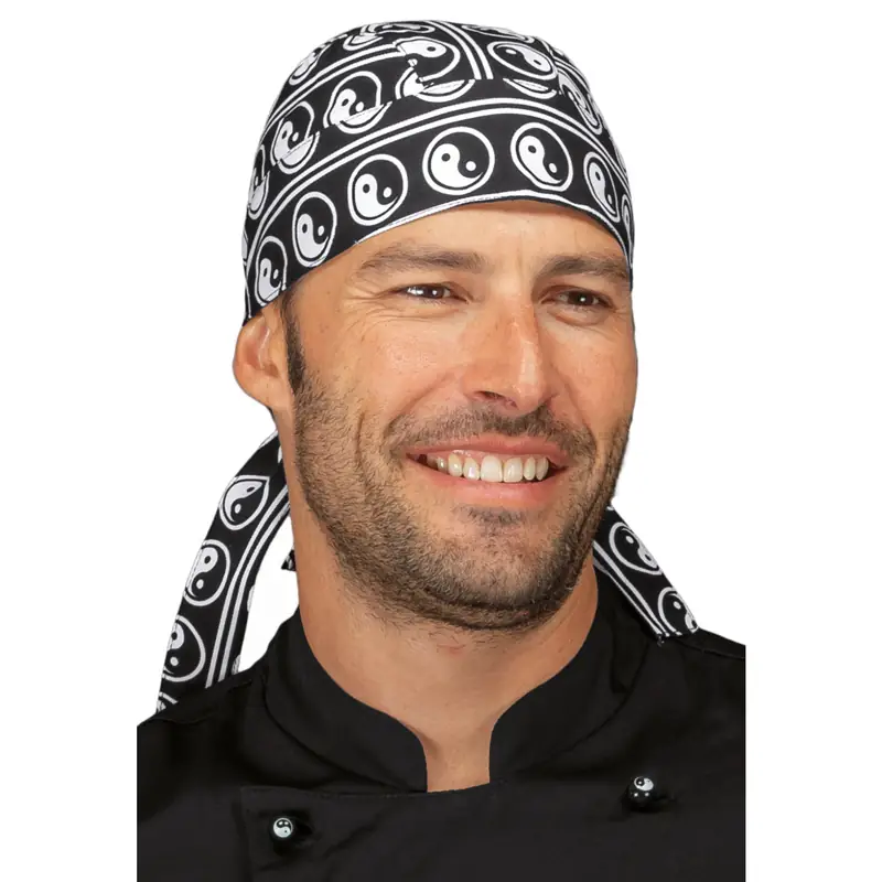 Bandana Isacco 124031 1 Bandana Isacco 124031, Yin yang, vista con modelo