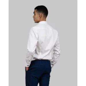 Camisa hombre J. HARVEST & FROST RB20 TWILL REGULAR 2902001, vista posterior con modelo