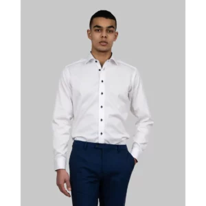 Camisa hombre J. HARVEST & FROST RB20 TWILL SLIM 2902002, vista frontal con modelo