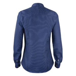Camisa mujer J. HARVEST & FROST PB49 JACQUARD WOMAN 2904903, Marino/Blanco, vista posterior