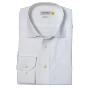 Camisa hombre J. HARVEST & FROST YB50 TWILL REGULAR 2905001, Blanco, vista doblada