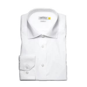 Camisa hombre J. HARVEST & FROST YB50 TWILL REGULAR 2905001, Blanco, vista doblada