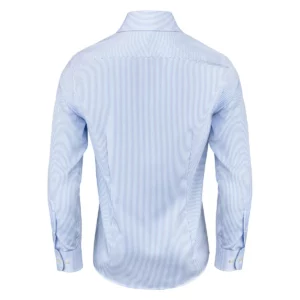 Camisa hombre J. HARVEST & FROST YB50 TWILL REGULAR 2905001, Sky blue/Rayas, vista posterior