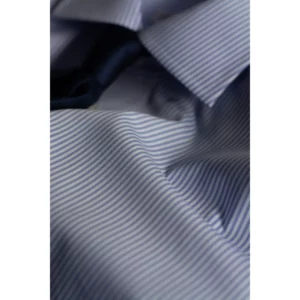 Camisa hombre J. HARVEST & FROST YB50 TWILL REGULAR 2905001, Sky blue/Rayas, detalle del cuello