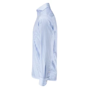 Camisa hombre J. HARVEST & FROST YB50 TWILL REGULAR 2905001, Sky blue/Rayas, lateral izquierdo