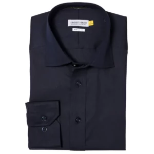 Camisa hombre J. HARVEST & FROST YB50 TWILL REGULAR 2905001, Marino, vista doblada