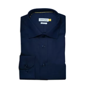 Camisa hombre J. HARVEST & FROST YB50 TWILL REGULAR 2905001, Marino, vista doblada