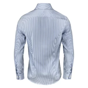 Camisa hombre J. HARVEST & FROST YB50 TWILL REGULAR 2905001, Marino/Rayas, vista posterior