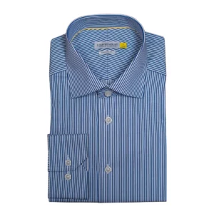 Camisa hombre J. HARVEST & FROST YB50 TWILL REGULAR 2905001, Marino/Rayas, vista doblada